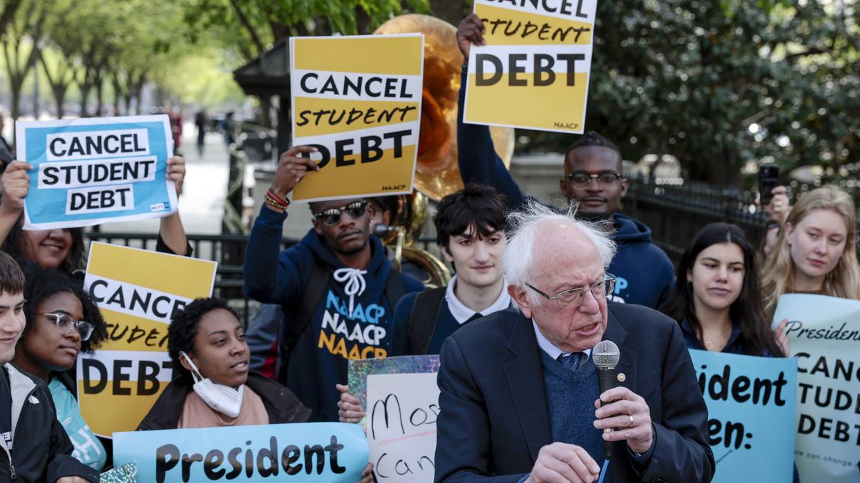Students And Loan Activists Rally For The Cancellation Of Student Debt