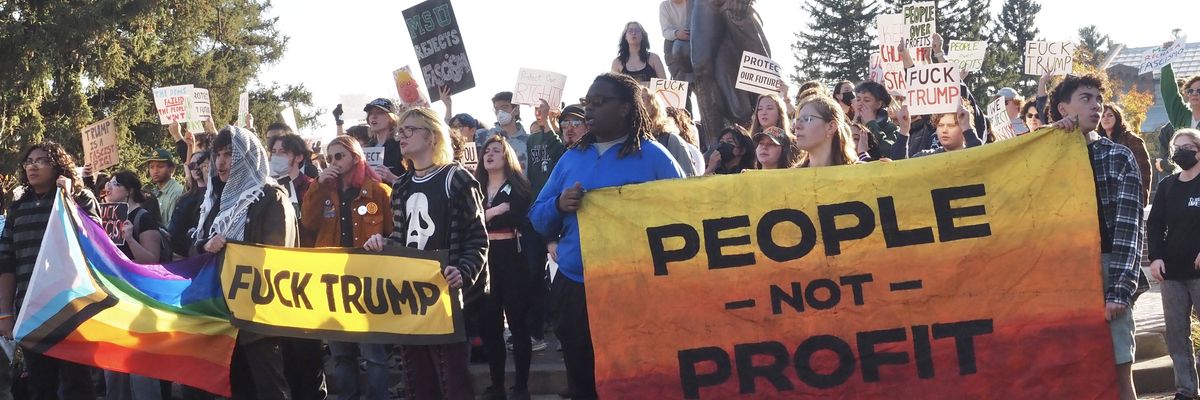Students at Michigan State University joined nationwide walkouts