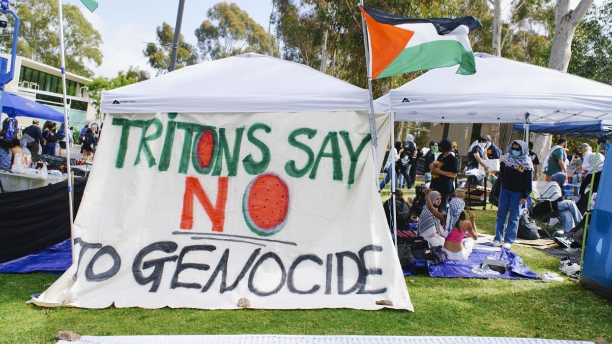 Students at University of California-San Diego set up Gaza solidarity encampment in California