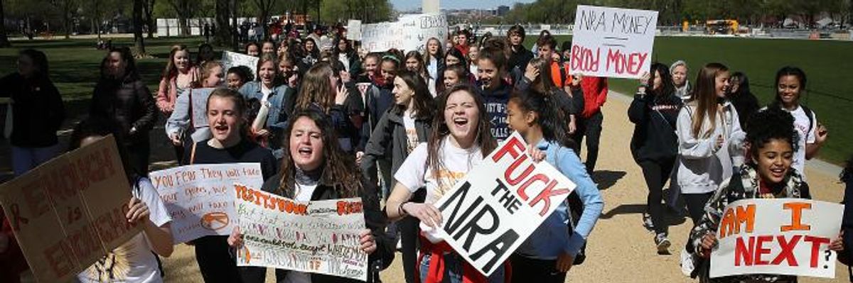 #NationalSchoolWalkout Underway Because "Guns Don't Die. Children Do."
