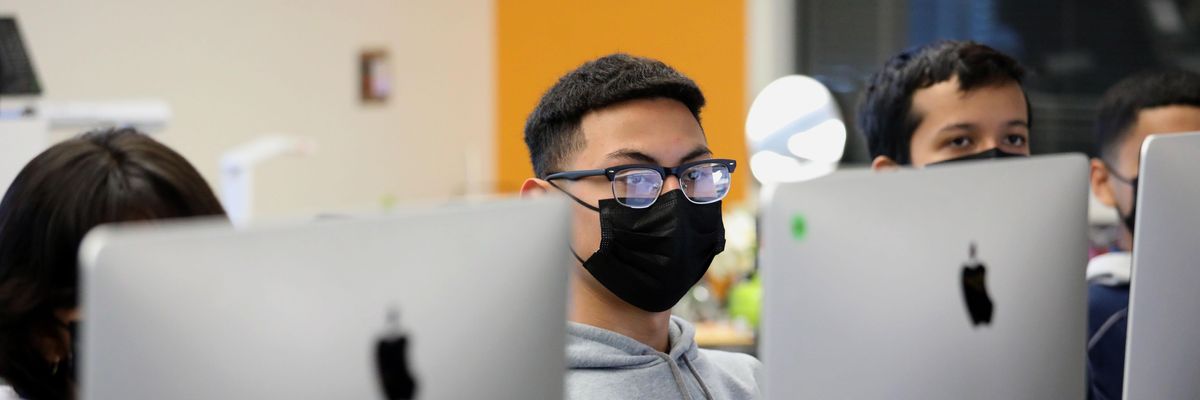 Students in the Exploring Computer Science class in Los Angeles Unifed School District 