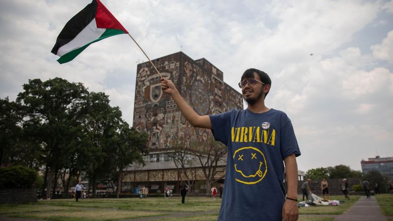 Students set up encampment at National Autonomous University of Mexico
