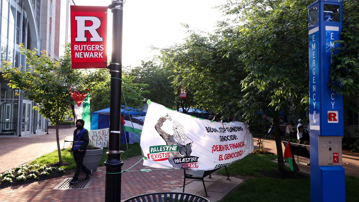 Students set up Gaza solidarity encampment at the Rutgers University campus