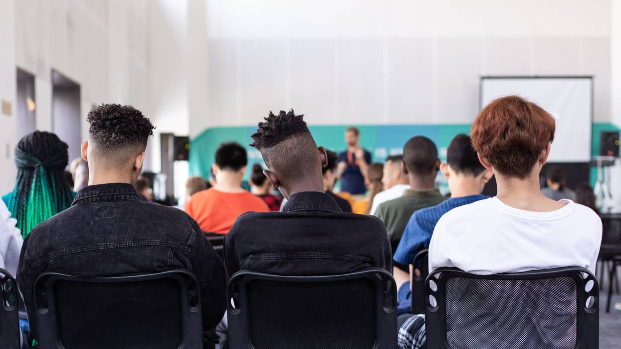 Students sitting in chairs