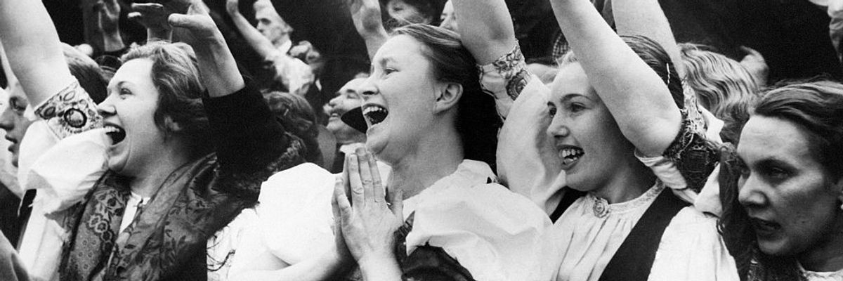 Sudeten Residents Cheering Hitler