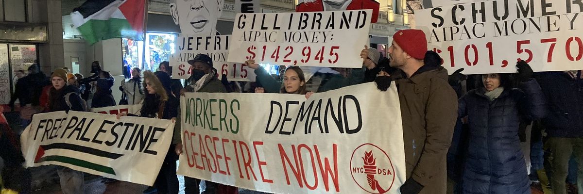 Supporters of a cease-fire in Gaza