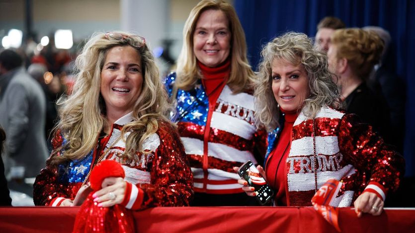 Supporters of former President Donald Trump in Iowa, 2024