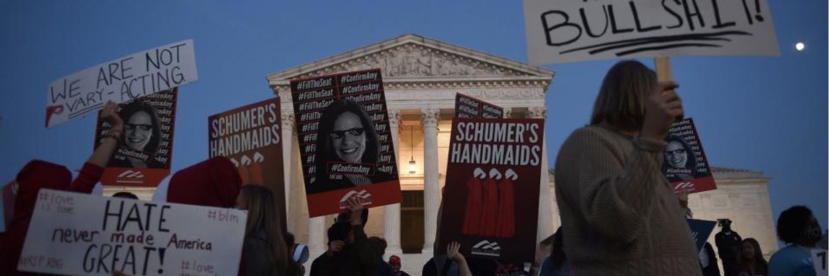 In 'Partisan Power Grab,' Republican Senators Confirm Third Trump Nominee Amy Coney Barrett to Supreme Court