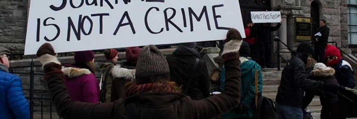 In 'Affront to Freedom of the Press,' Canadian Journalist Faces Criminal Charges for Covering Protest