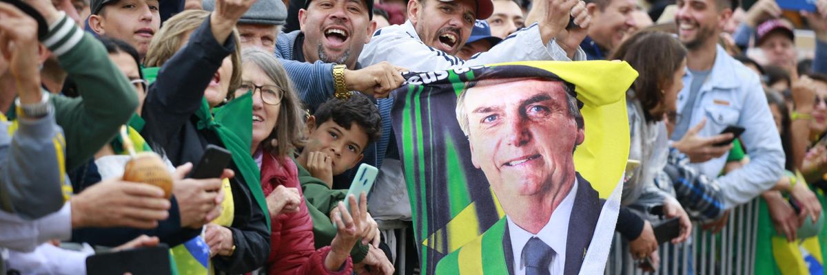 supporters of President Jair Bolsonaro in Brazil