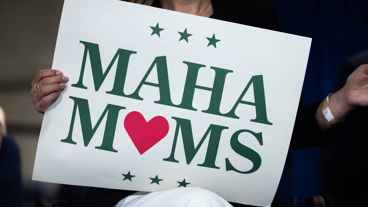 Supporters of the Make America Healthy Again movement are seen at a news conference