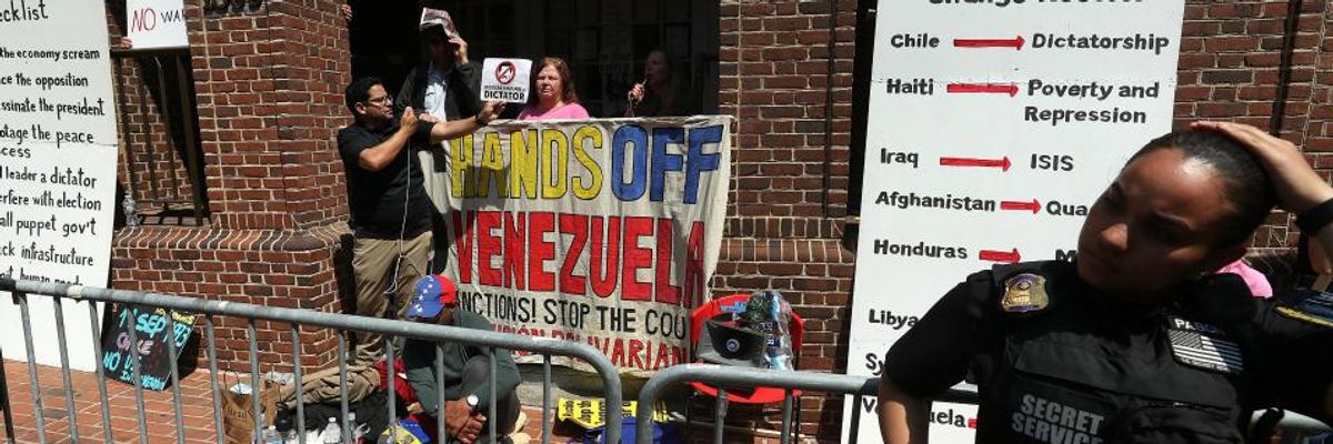 Peace Activists Arrested While Trying to Deliver Food and Medicine to Blockaded DC Venezuelan Embassy