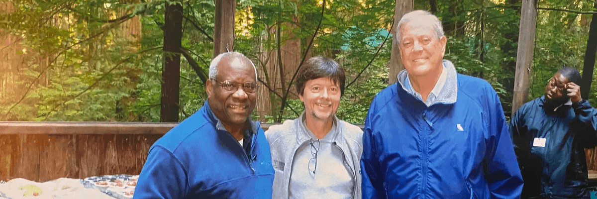 Supreme Court Justice Clarence Thomas with David Koch