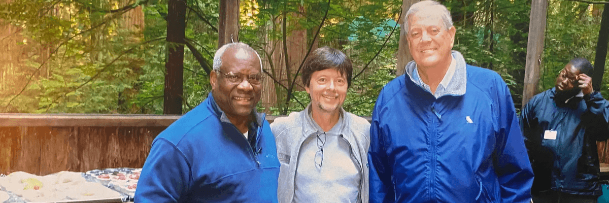 Supreme Court Justice Clarence Thomas with David Koch