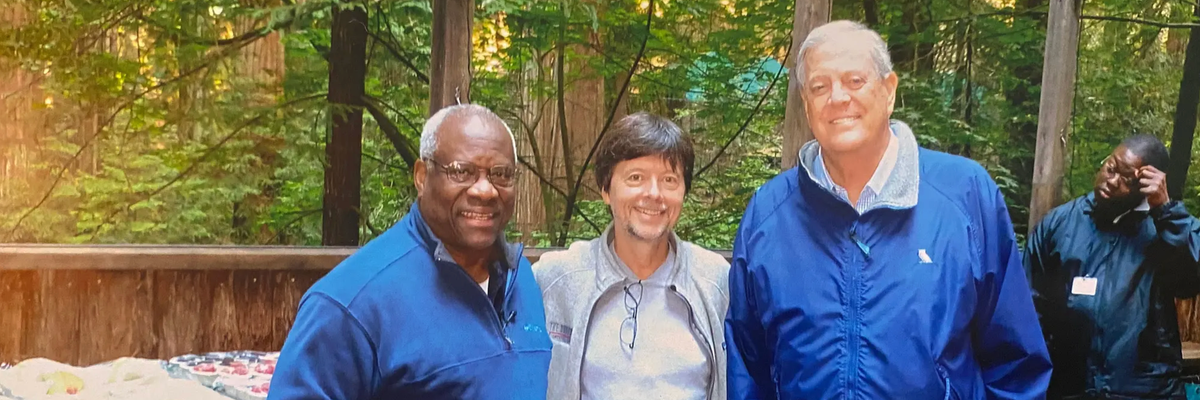 Supreme Court Justice Clarence Thomas with David Koch