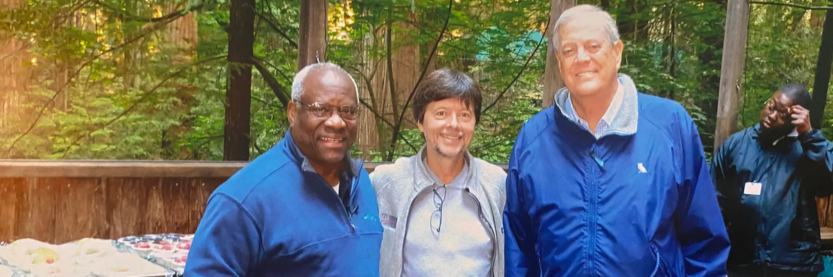 Supreme Court Justice Clarence Thomas with David Koch