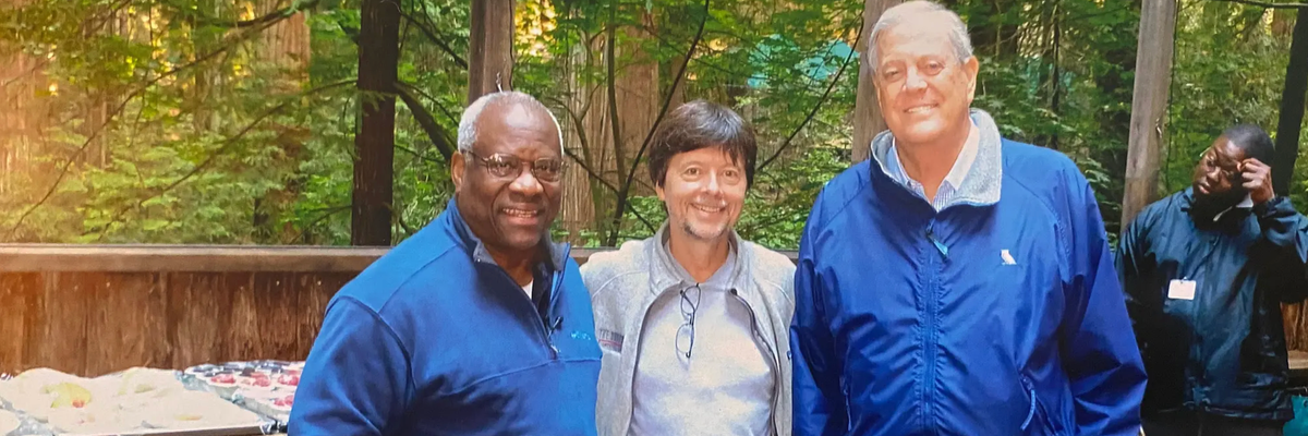 Supreme Court Justice Clarence Thomas with David Koch