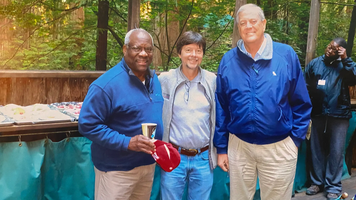 Supreme Court Justice Clarence Thomas with David Koch