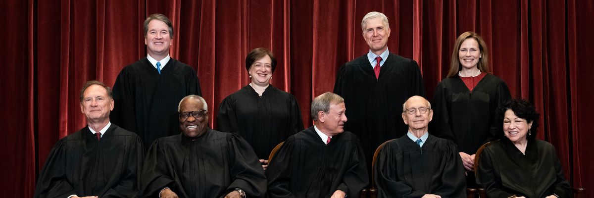 Supreme Court Justices Pose For Formal Group Photo