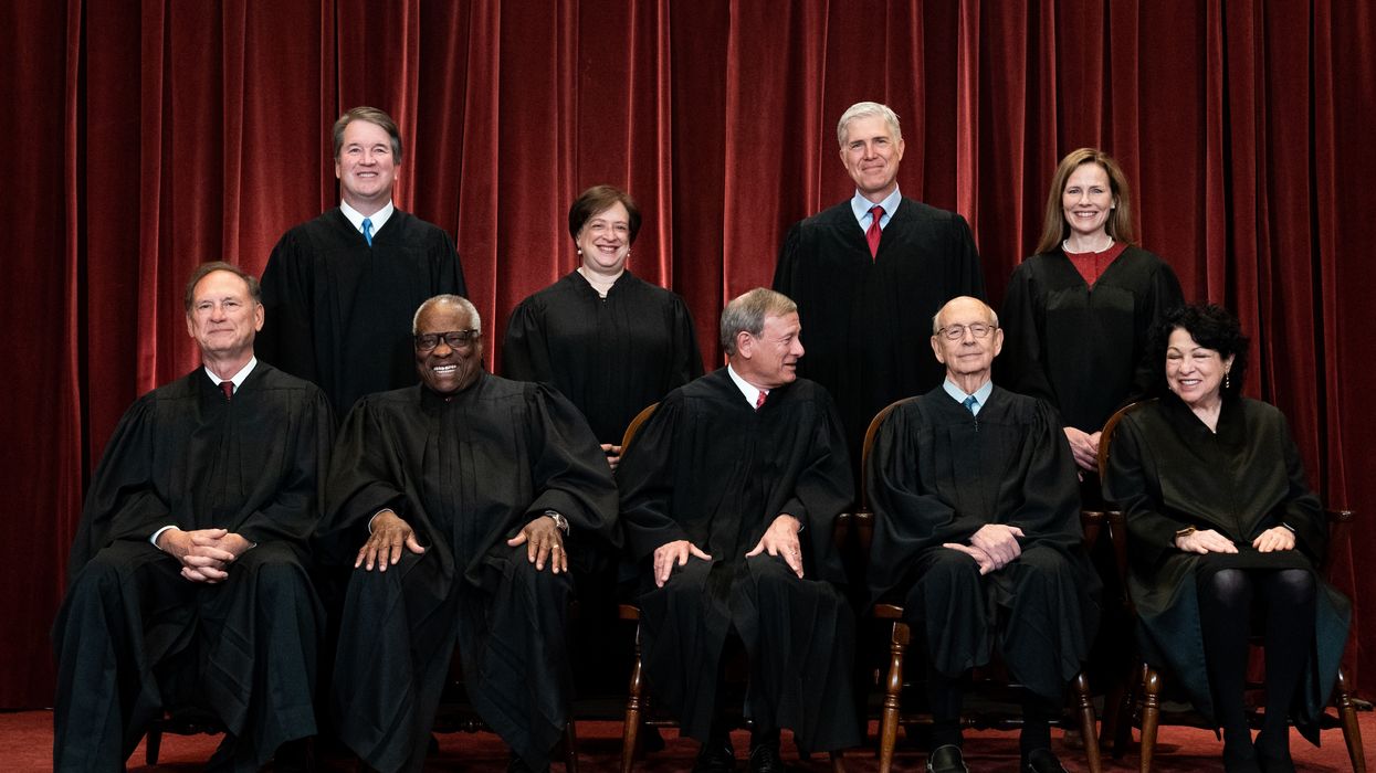 Supreme Court Justices Pose For Formal Group Photo