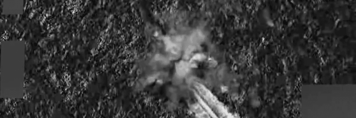 Surveillance footage shows a boat bombed by US Southern Command