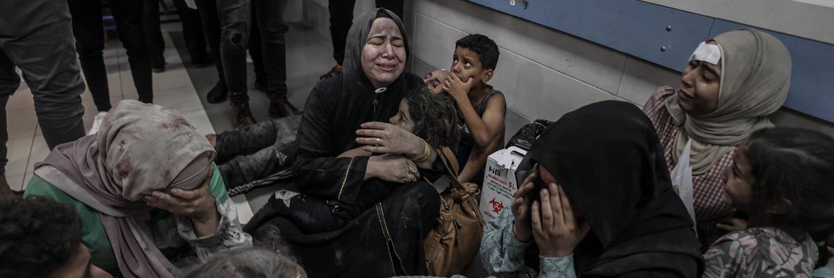 Survivors of the al-Ahli Hospital attack in Gaza City