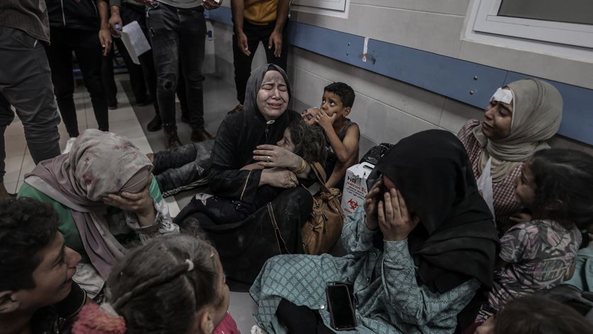 Survivors of the al-Ahli Hospital attack in Gaza City