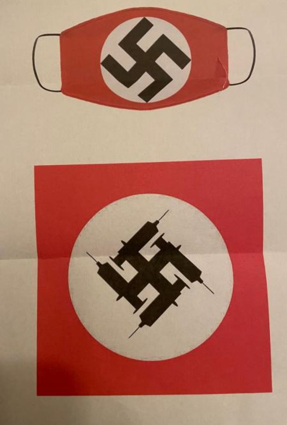 Swastika-themed, anti-COVID-precaution propaganda going out in the mail is part of "a slow civil war."