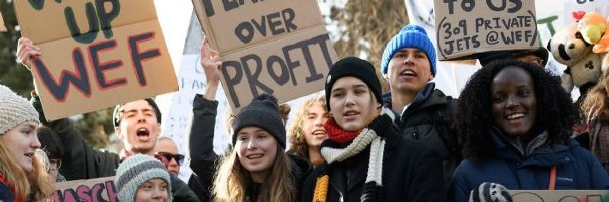 'We Have So Much More to Do,' Youth Climate Activists Declare as Global Elite Close Out Davos Forum