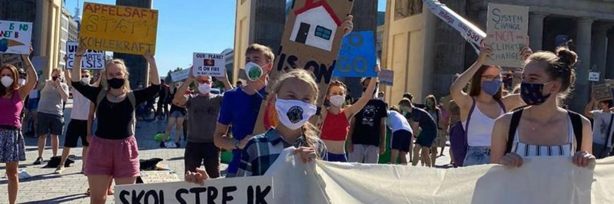 "We're Back": Greta Thunberg Kicks Off Third Year of Fridays for Future Protests in Germany After Meeting With Merkel