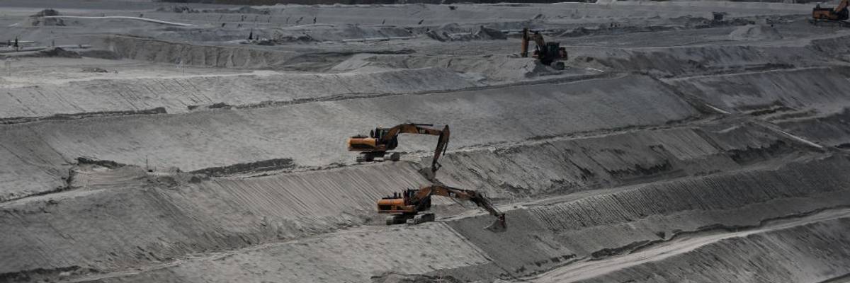 Tailings of copper mine in Panama