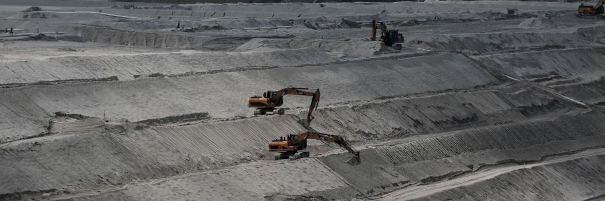 Tailings of copper mine in Panama