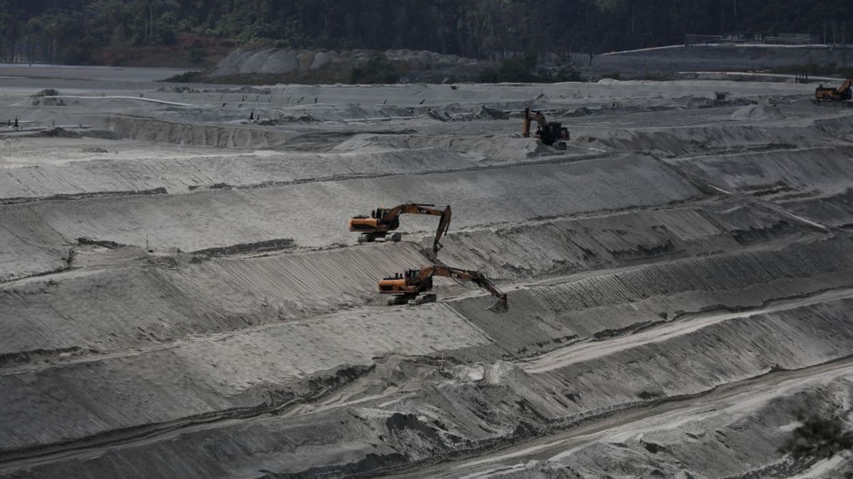 Tailings of copper mine in Panama
