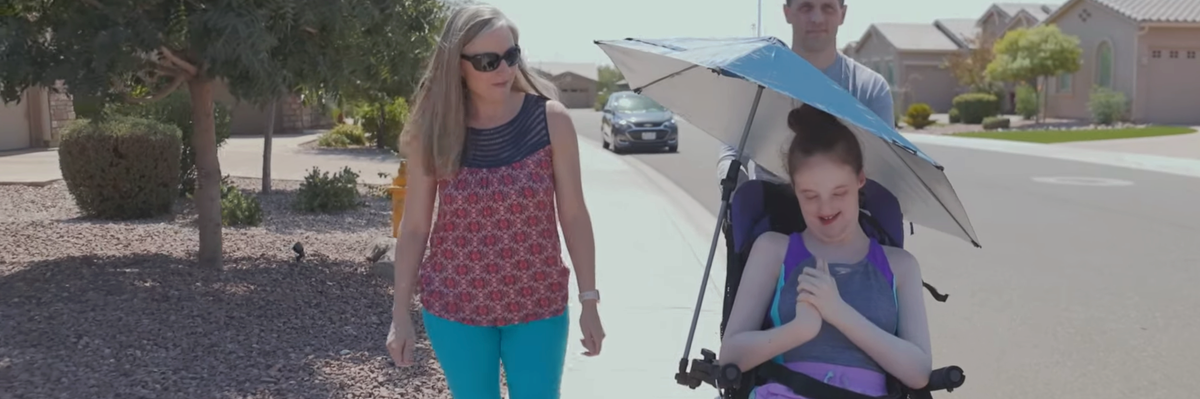 Taryn Bailey, a 16-year-old in Arizona, is among those featured in a new ad campaign calling on lawmakers to improve home and community-based services. (Photo: BeAHero)