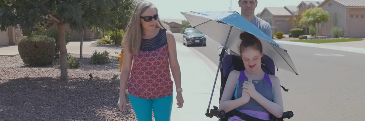 Taryn Bailey, a 16-year-old in Arizona, is among those featured in a new ad campaign calling on lawmakers to improve home and community-based services. (Photo: BeAHero)
