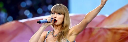 Taylor Swift performs on stage