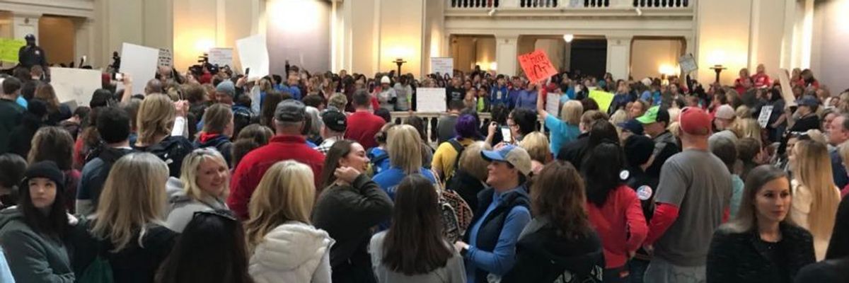 As Oklahoma Teachers' Strike Enters Second Week, Education Supporters Pack State Capitol to Capacity