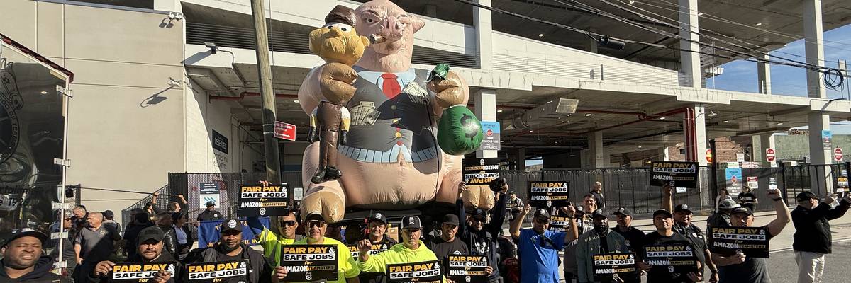 Teamsters Rally in NYC After Amazon's 'Illegal' Firing of 150 Unionized Drivers