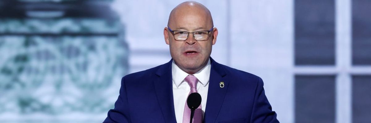 Teamsters president Sean O’Brien speaks at RNC