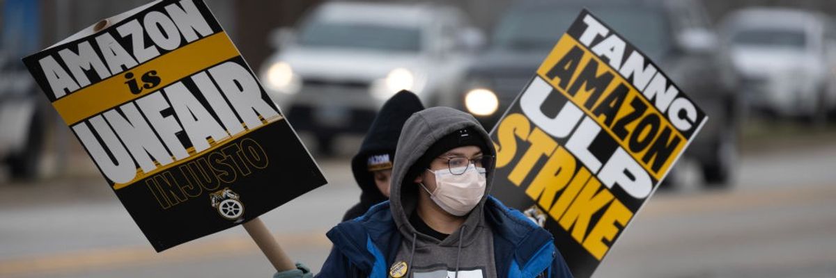 Teamsters Strike At Amazon Warehouses Across The Nation