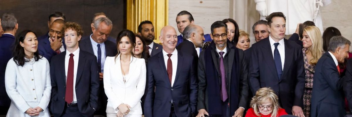 tech billionaires at Trump inauguration