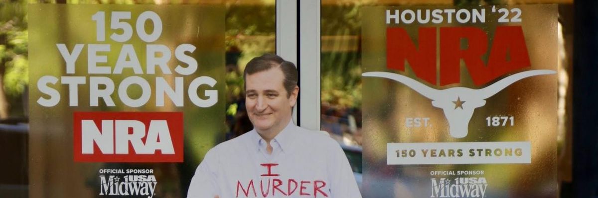 Ted Cruz cut-out outside NRA convention