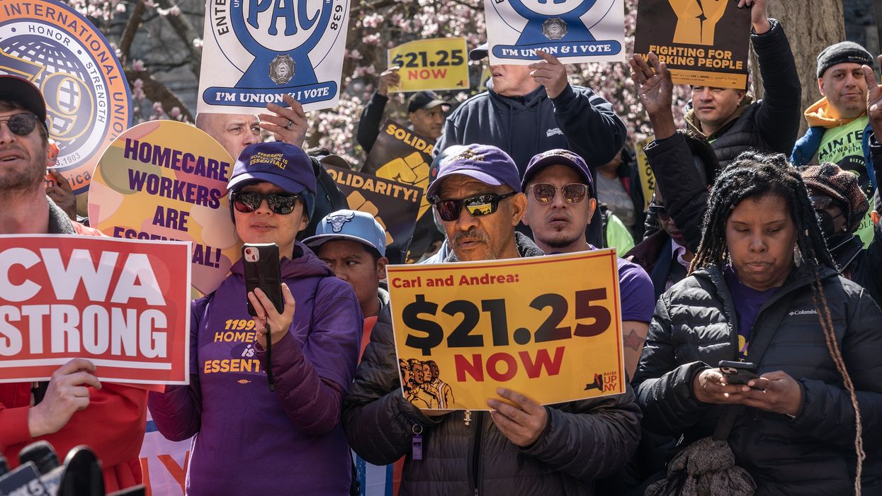 Ten labor unions join forces to rally for a $21.25 minimum