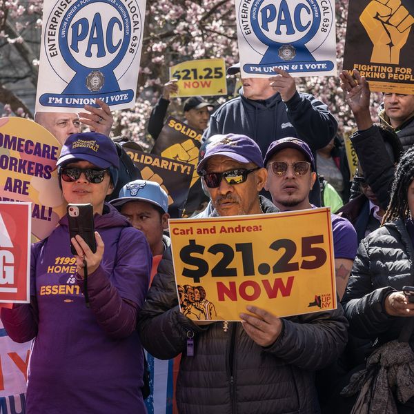 Ten labor unions join forces to rally for a $21.25 minimum
