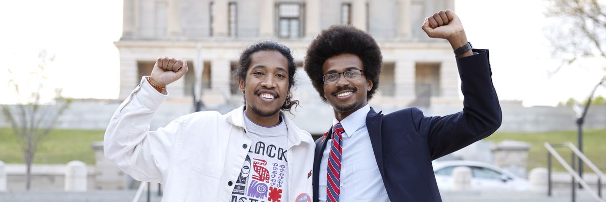 Tennessee state Reps. Justin Jones and Justin Pearson