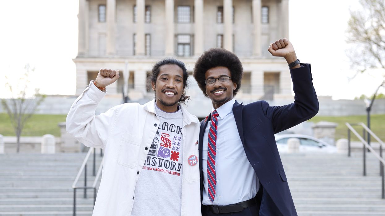 Tennessee state Reps. Justin Jones and Justin Pearson