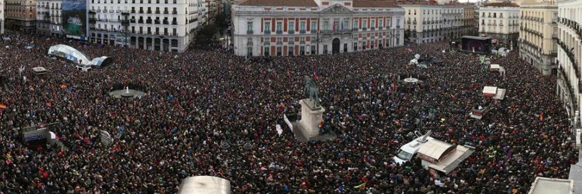 Launching 'New Era of Political Change,' Tens of Thousands March in Madrid