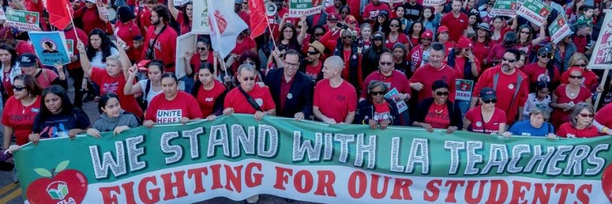 "It's About the Students!" 50,000 LA Teachers Join Protest, Accusing District of Hoarding Funds Instead of Investing in Schools