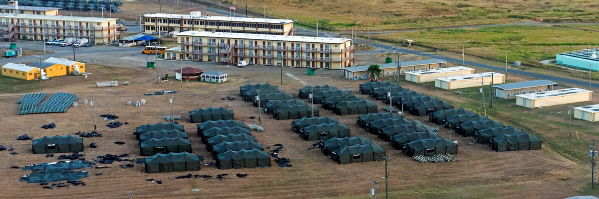 Tent city rises in Gitmo