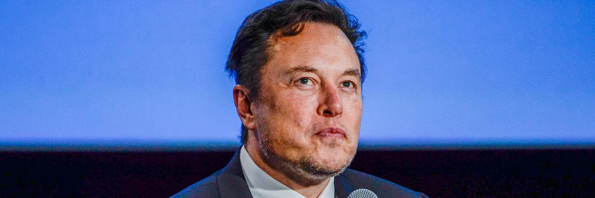 Tesla CEO Elon Musk appears at an event